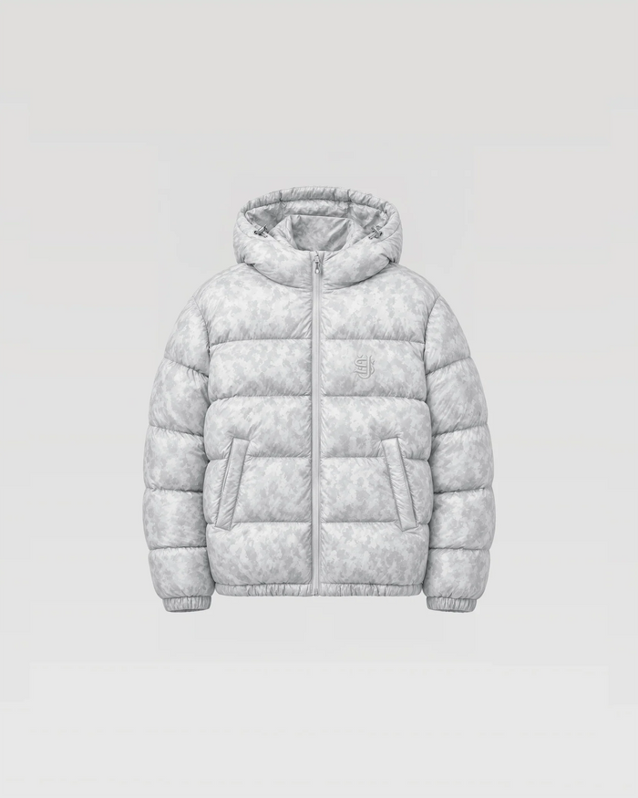 SUVENE PUFFER – WHITE CAMO